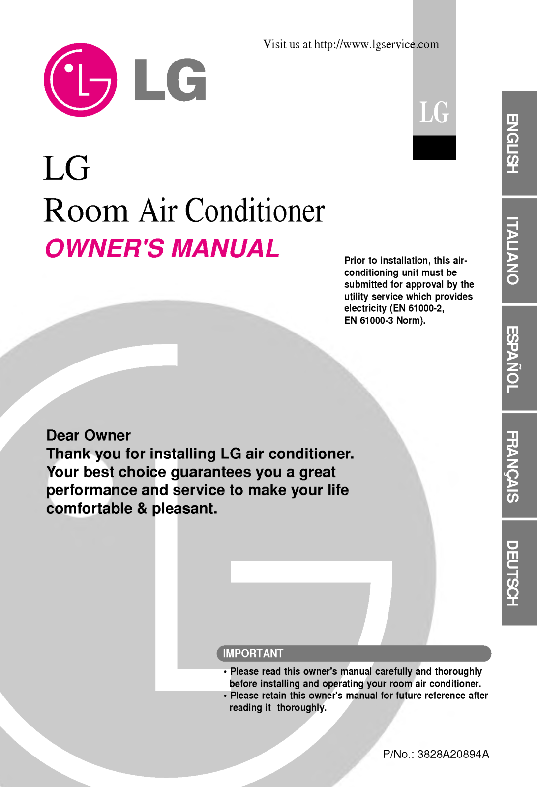 LG BSUH0964DM0 User Manual