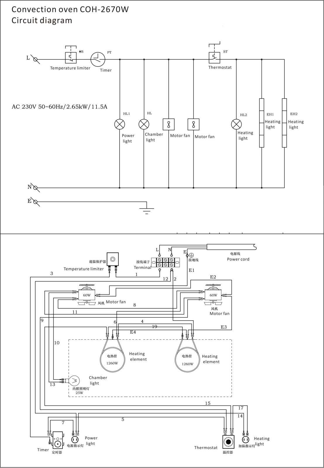 Admiral Craft COH2670W User Manual