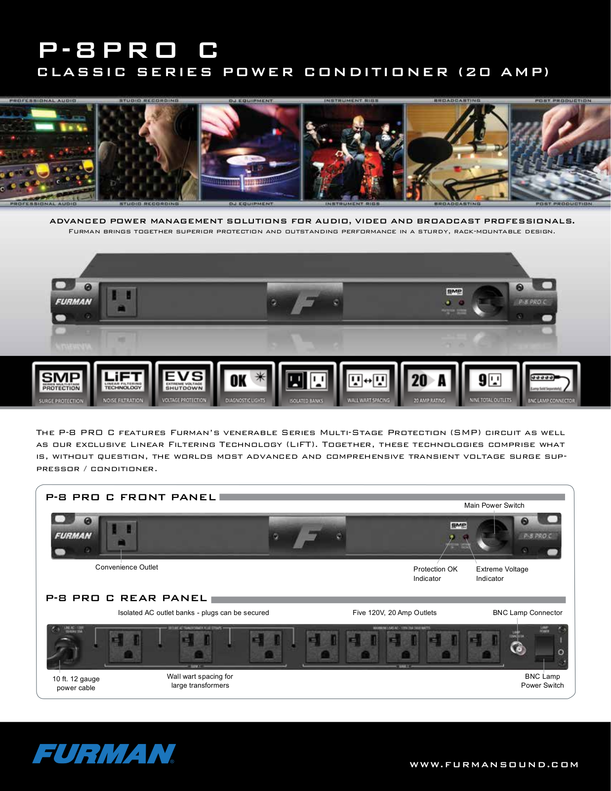 Furman P-8 PRO C Datasheet