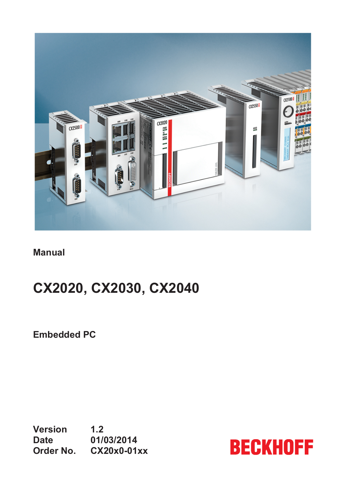 BECKHOFF CX2020 User Manual