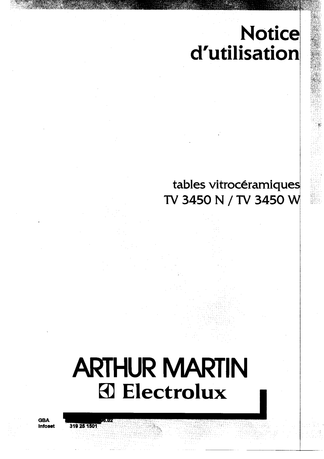 Arthur martin TV3450N, TV3450W User Manual