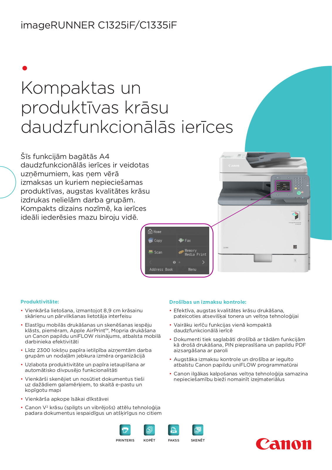 Canon imageRUNNER C1325iF, imageRUNNER C1335iF BROCHURE