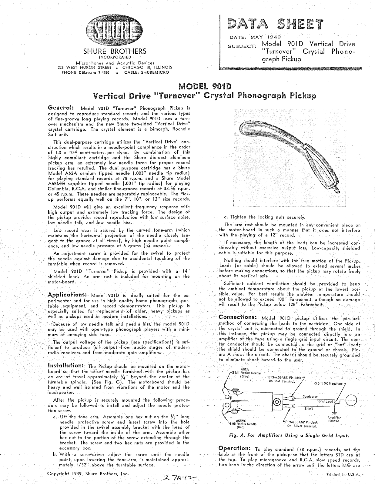 Shure 901D User Guide - ManualMachine.com