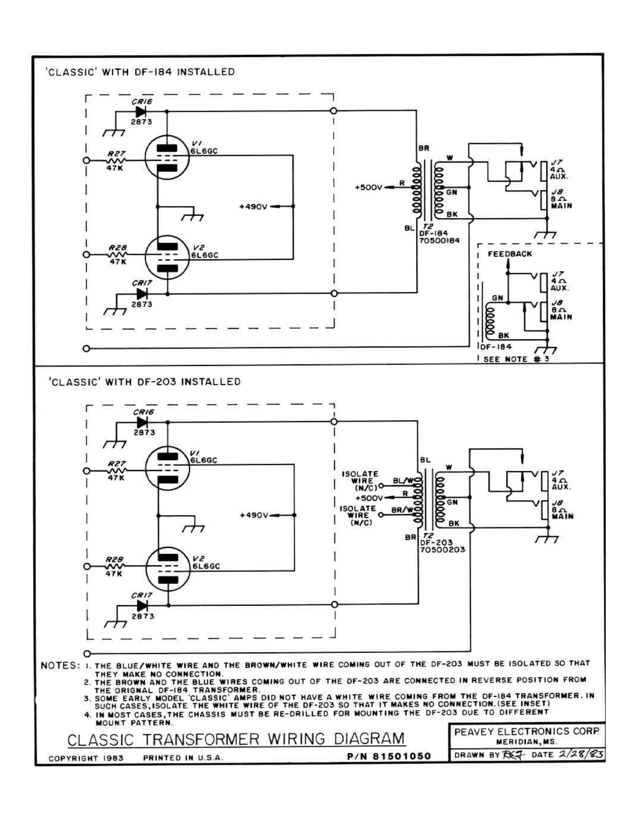 Peavey CLASSIC Schematics