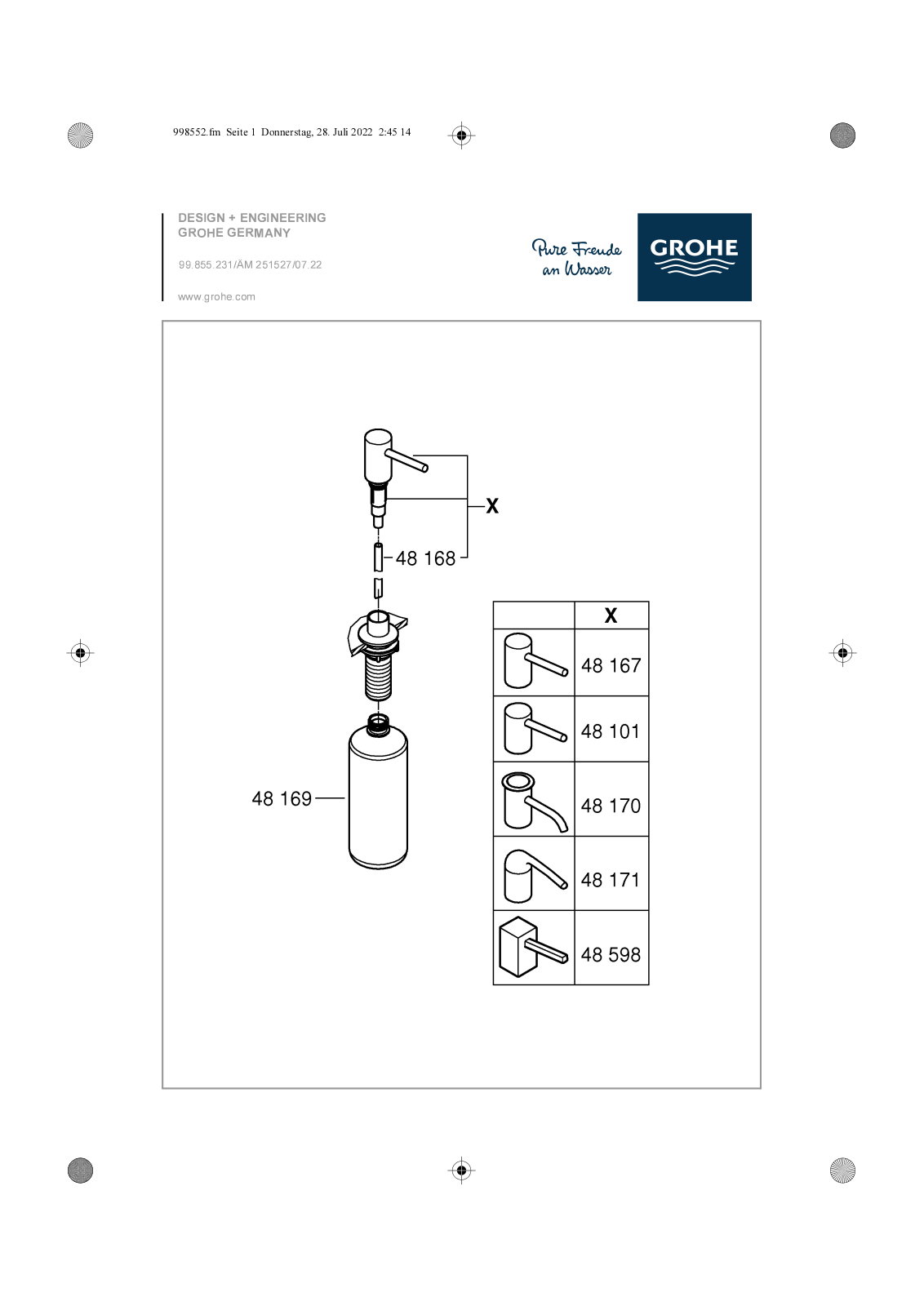 GROHE 48 167, 48 101, 48 170, 48 171, 48 598 User guide - ManualMachine.com