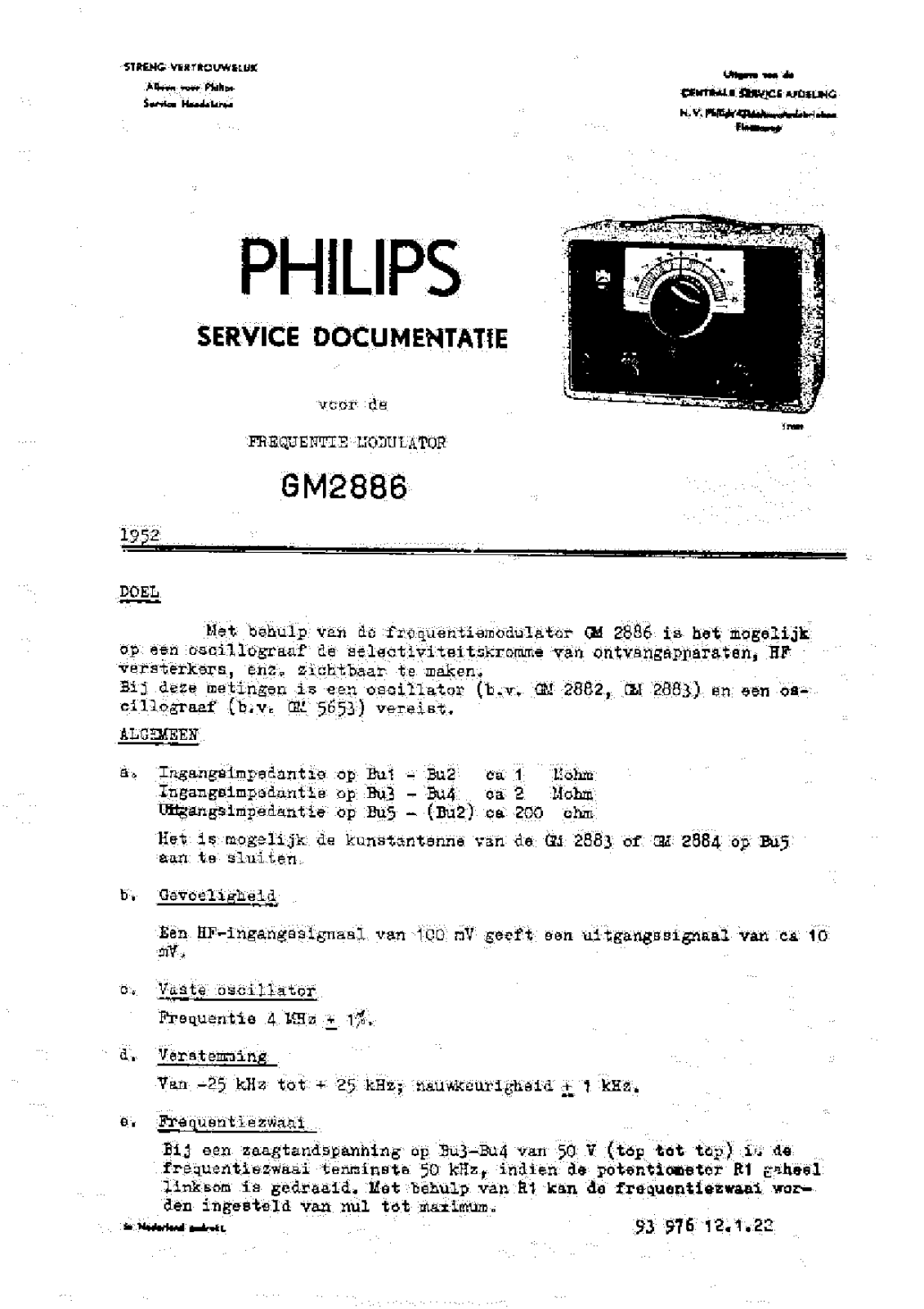 Philips gm2886 schematic