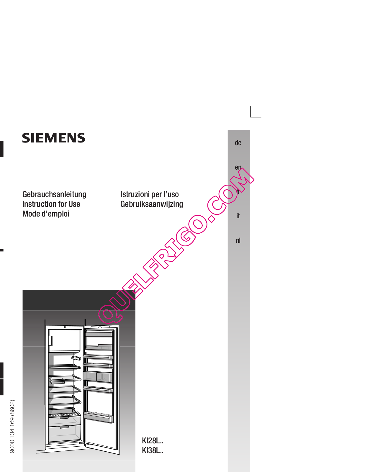 SIEMENS KI38NA60 User Manual