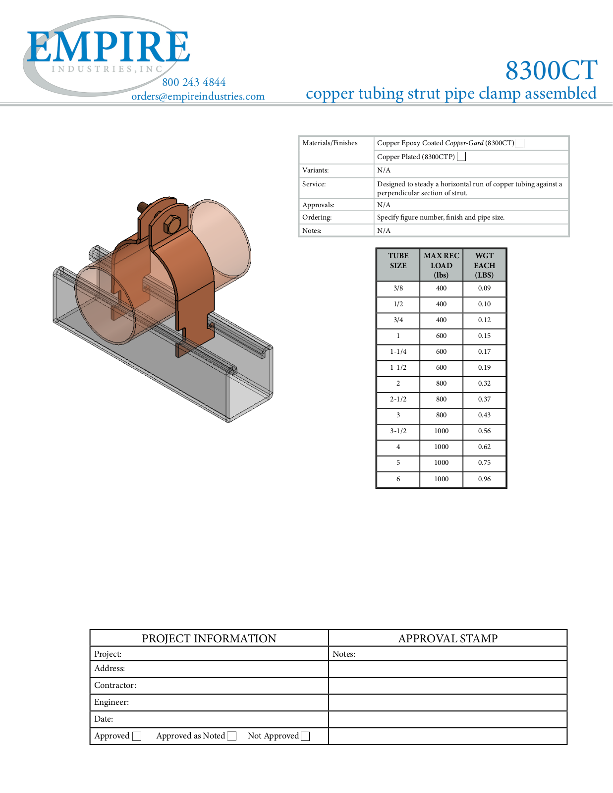 Empire Industries 8300CT User Manual