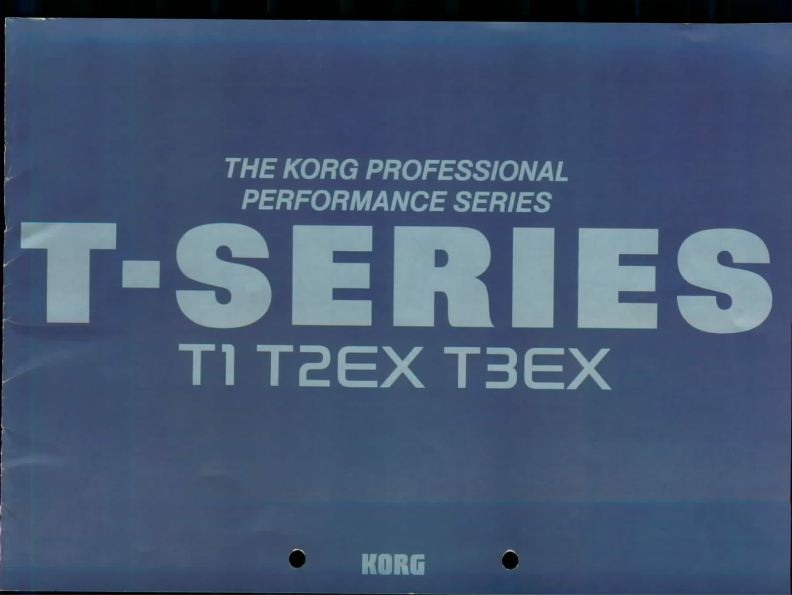 Korg T3EX, T2EX, T1 User Manual