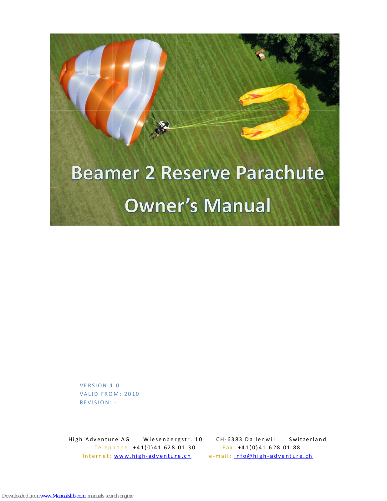 High Adventure Beamer 2 Owner's Manual