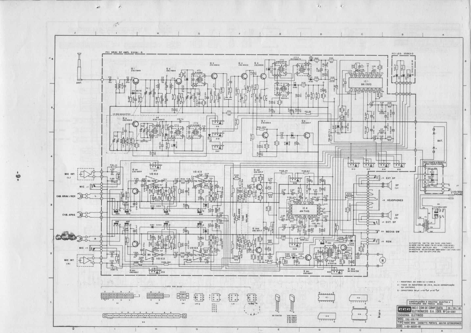 CCE CSC-810FW Schematic