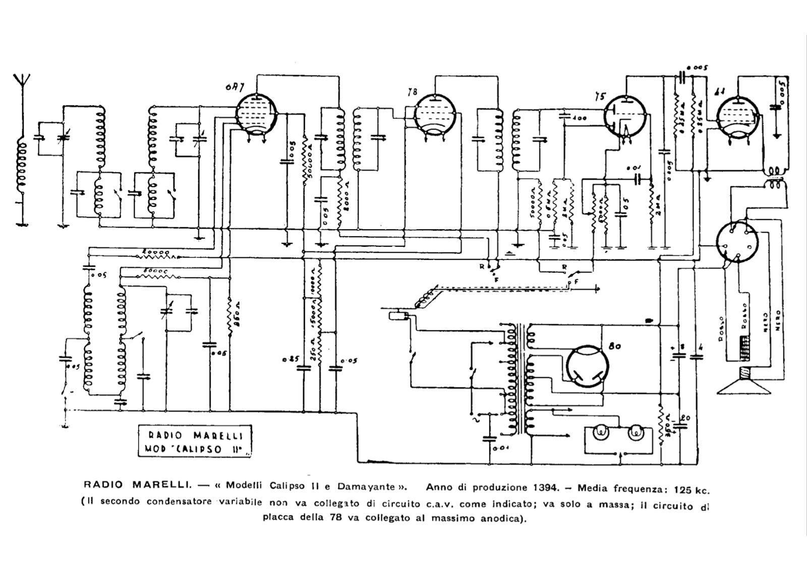 Radiomarelli calipso ii schematic