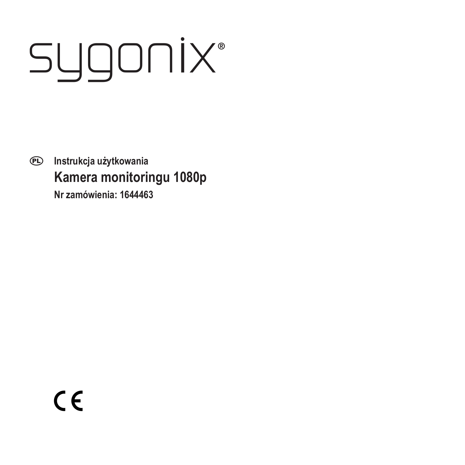 Sygonix 1644463 Operating instructions