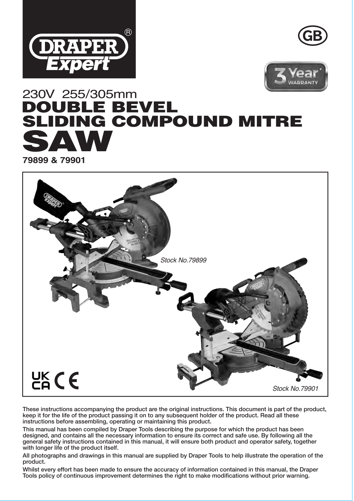 Draper Tools 79901, 79899 Instructions - ManualMachine.com