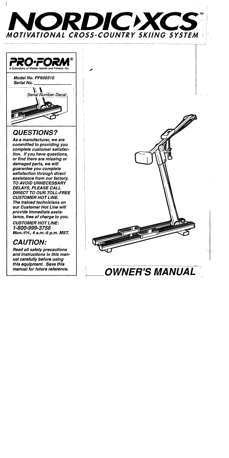 ProForm PF600510 User Manual