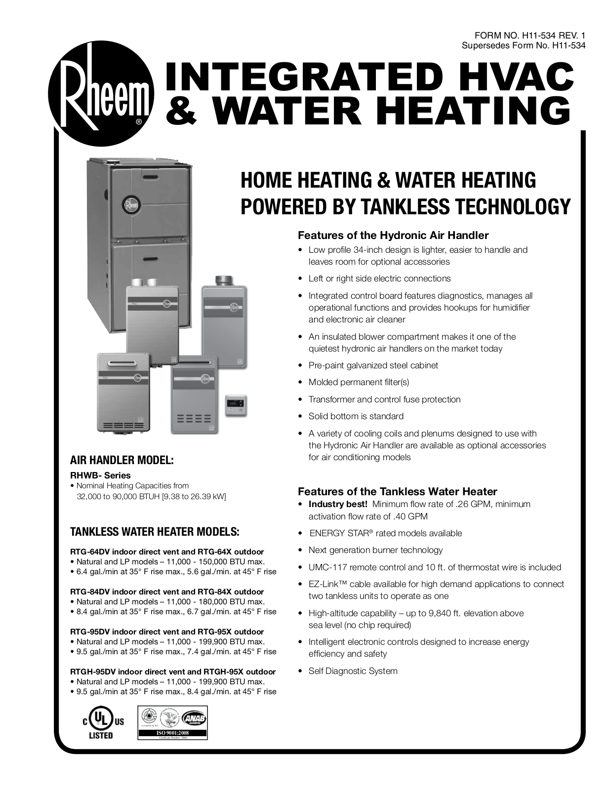 Rudd RHWB-04WMP36A User Manual