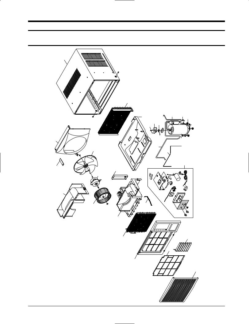 Samsung AW07A, AW07A0SE-CAF Expoioded View and Parts List