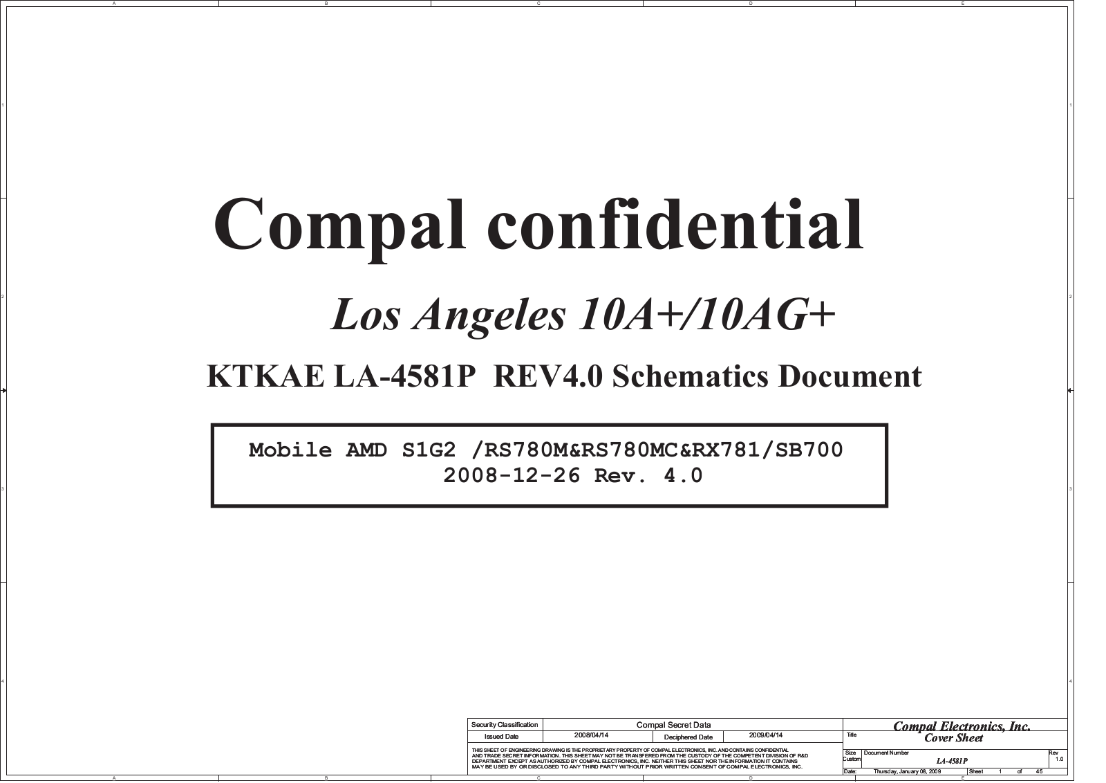 COMPAL LA-4581P Schematics