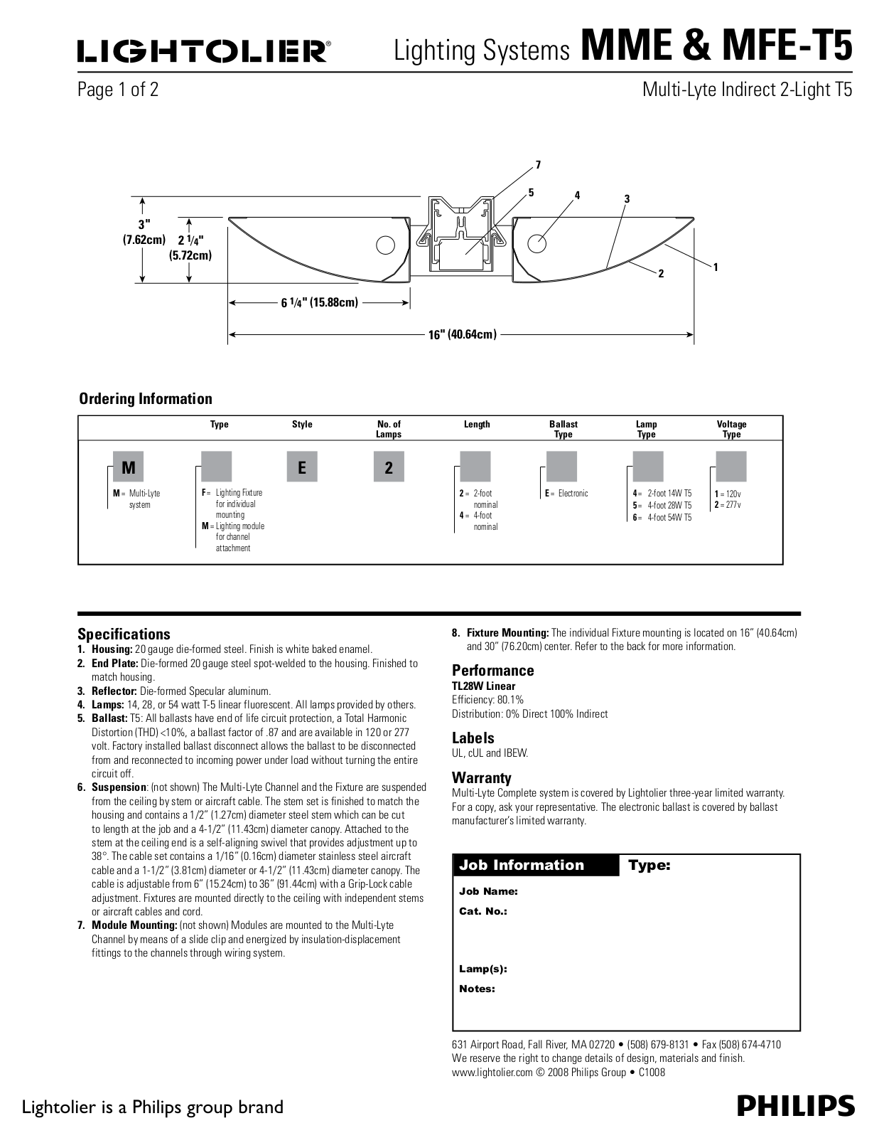 Lightolier MFE-T5, MME User Manual