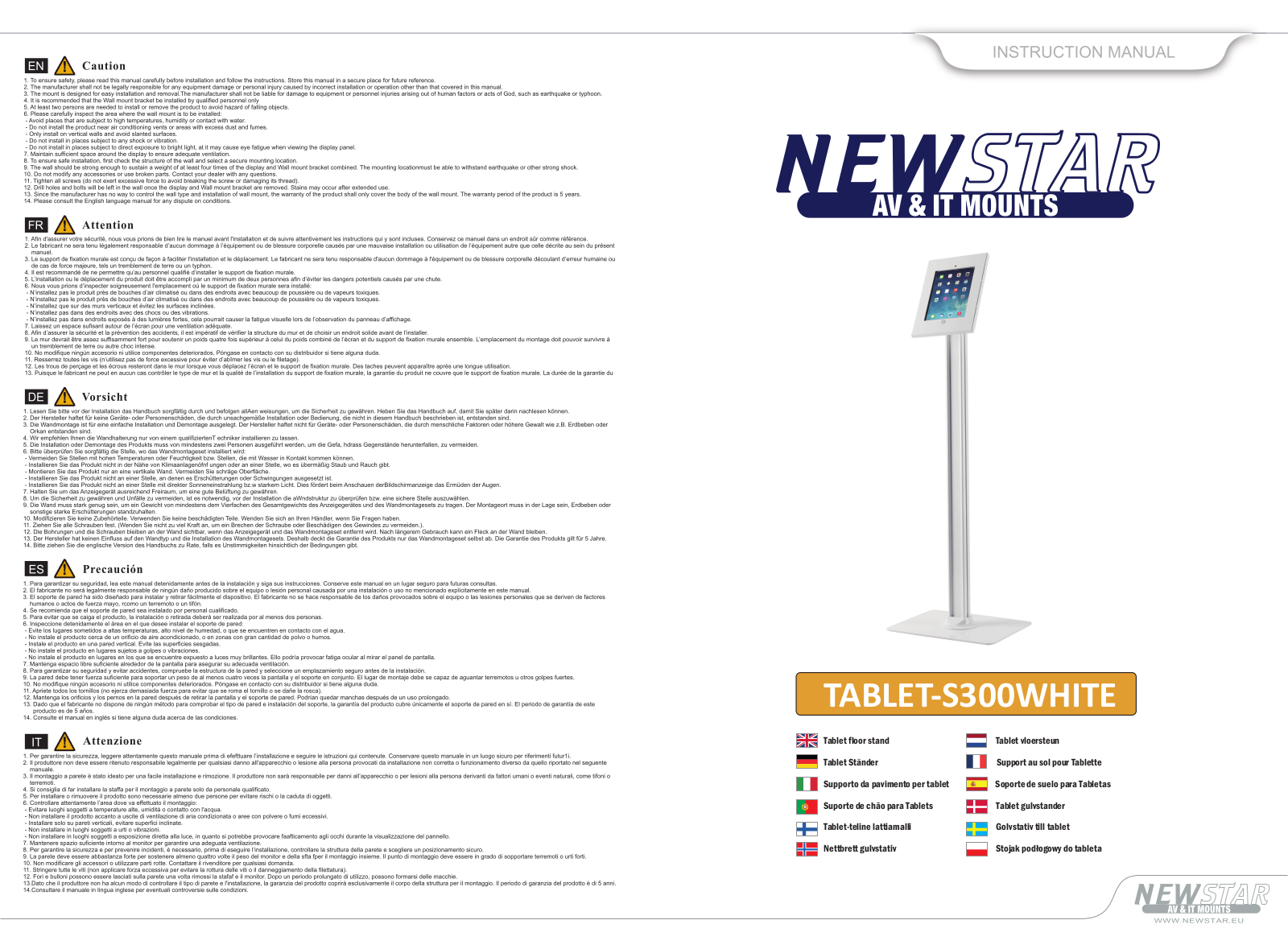 Newstar TABLET-S300WHITE User Manual