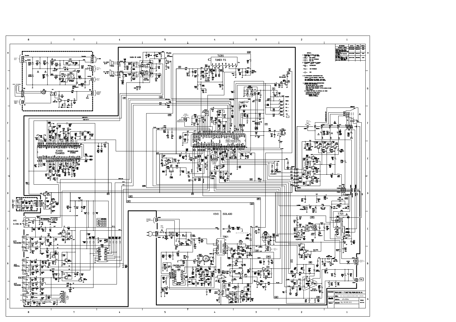 Philco TPF-2940, TPF-29S4 Schematic