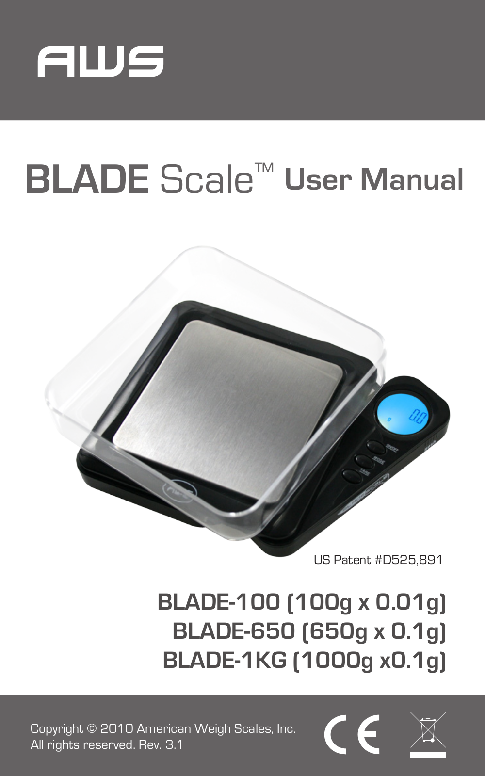 American Weigh Scales (AWS) Blade-650 User Manual