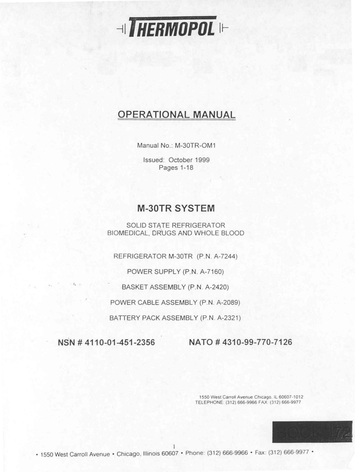 THERMOPOL M-30TR User manual - ManualMachine.com