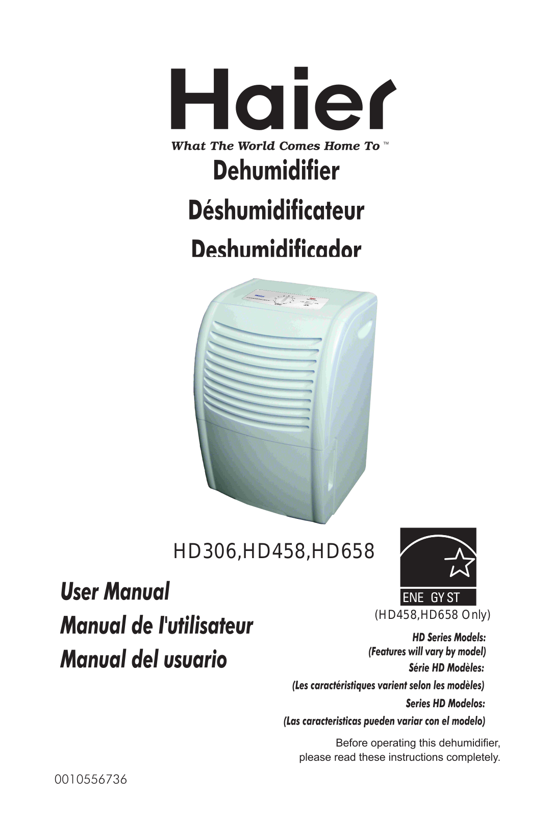 Haier HD458, DM30EA, DM45EA, DM30A, DM30EA-L Manual