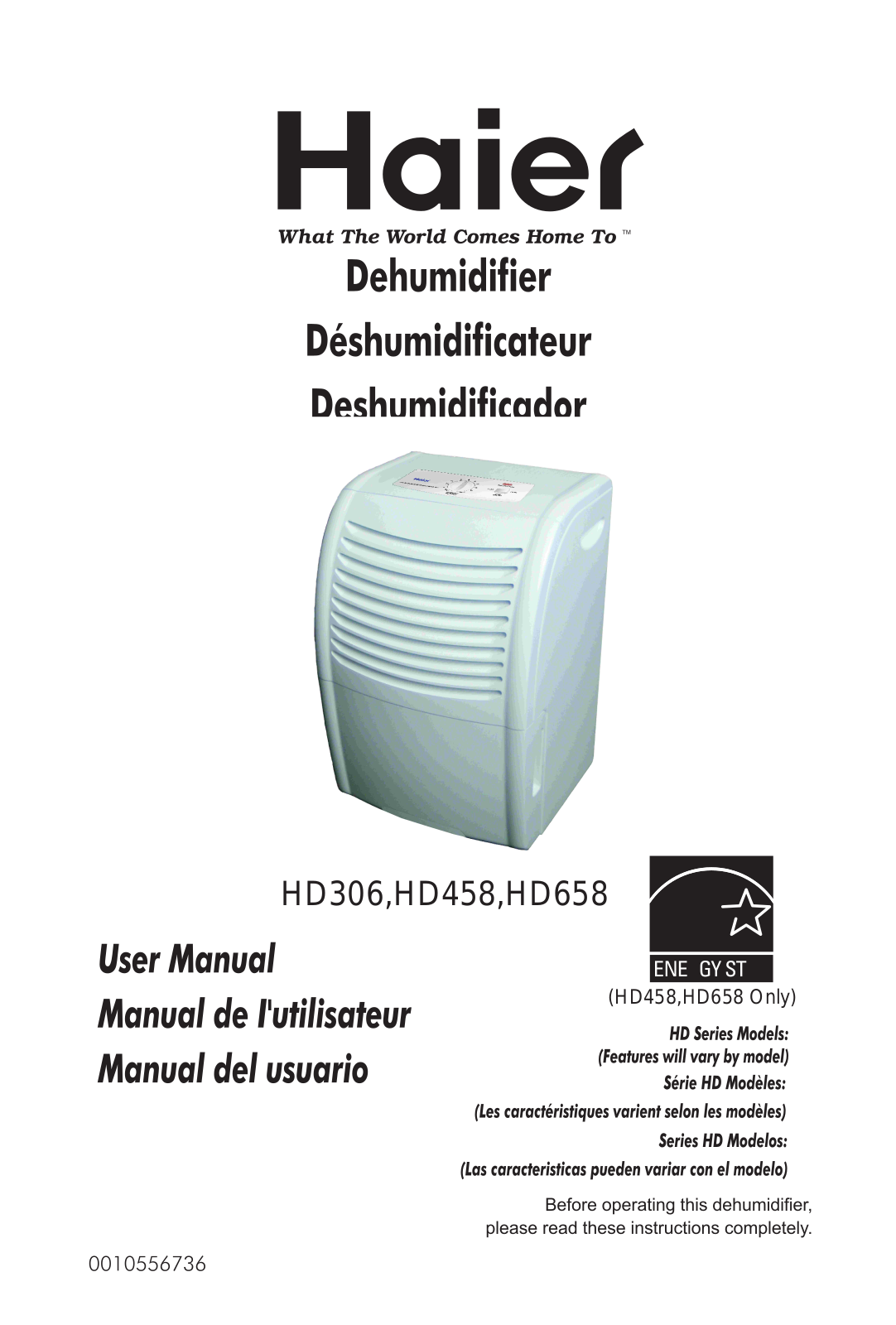 Haier HD458, DM30EA, DM45EA, DM30A, DM30EA-L User Manual