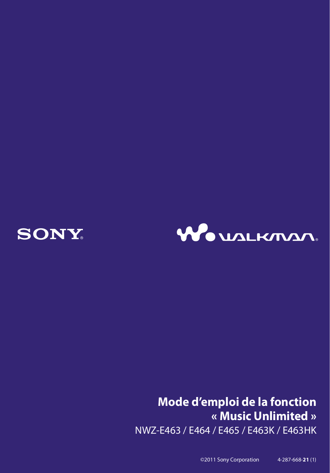 SONY NWZ E463 Instruction Manual