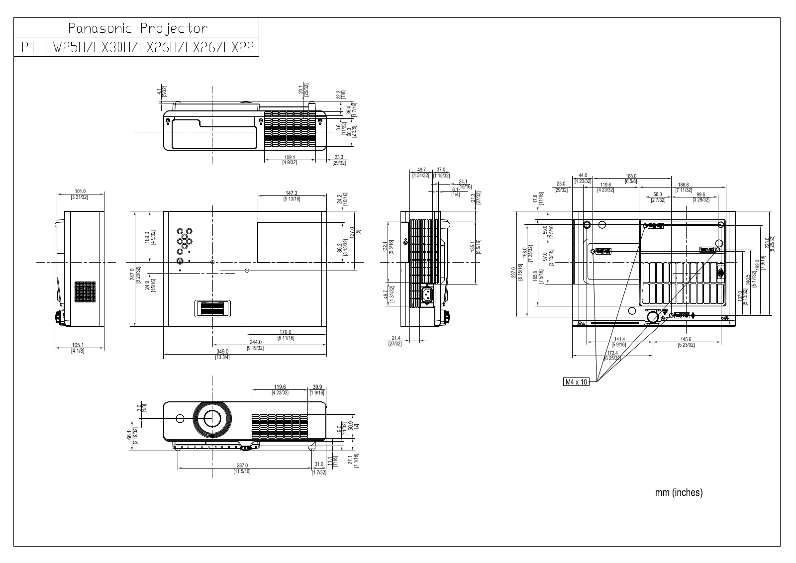 Panasonic LX26, LX26H, LX30H, LX22, PT-LW25H User Manual