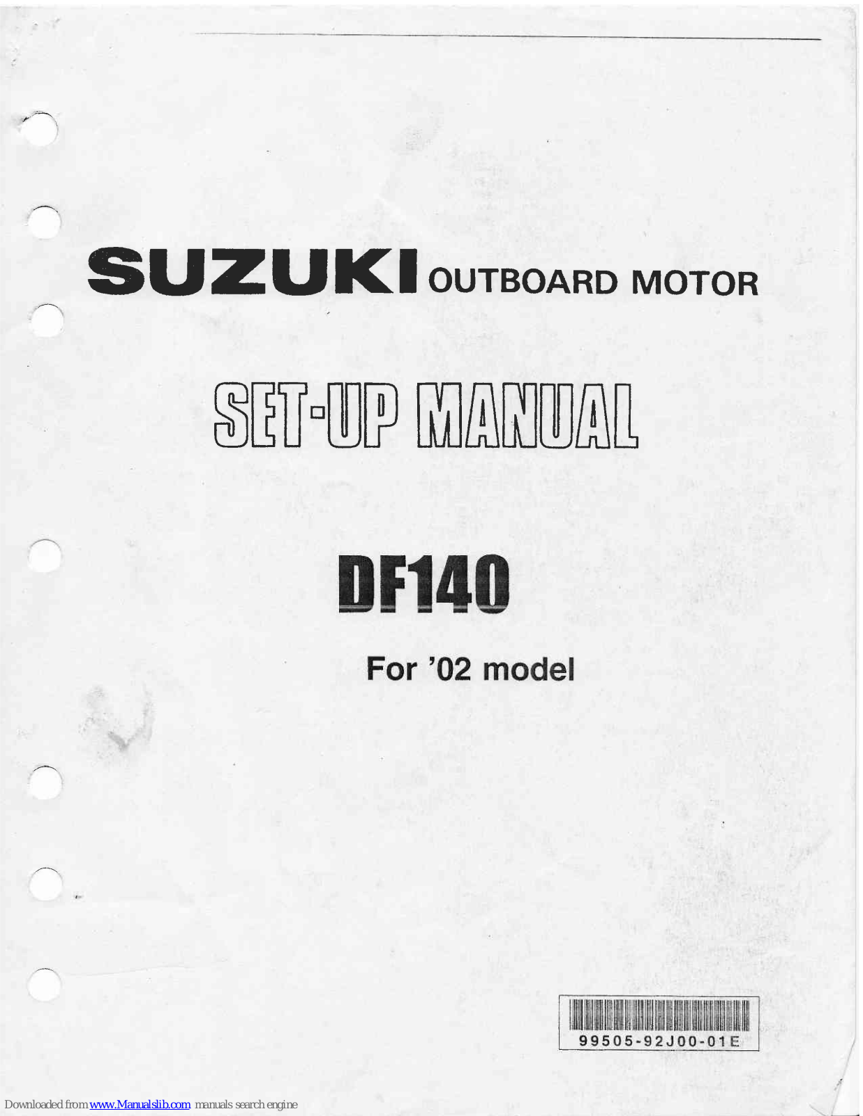 Suzuki 2002 DF140 Setup Manual - ManualMachine.com