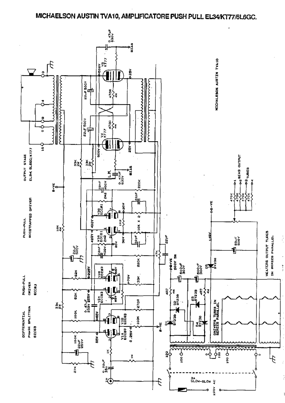 Michaelson and Austin TVA-10 Schematic