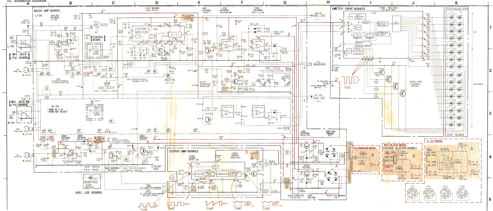 Sony TC-U30, BX-1000 Schematic