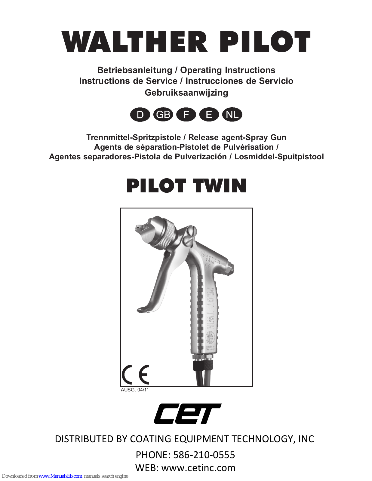 WALTHER PILOT PILOT TWIN Operating Instructions Manual