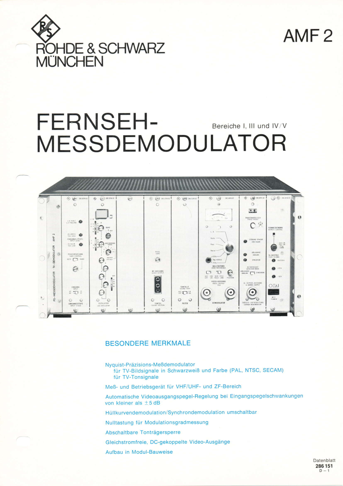 Rohde & Schwarz AMF 2 Datasheet - ManualMachine.com