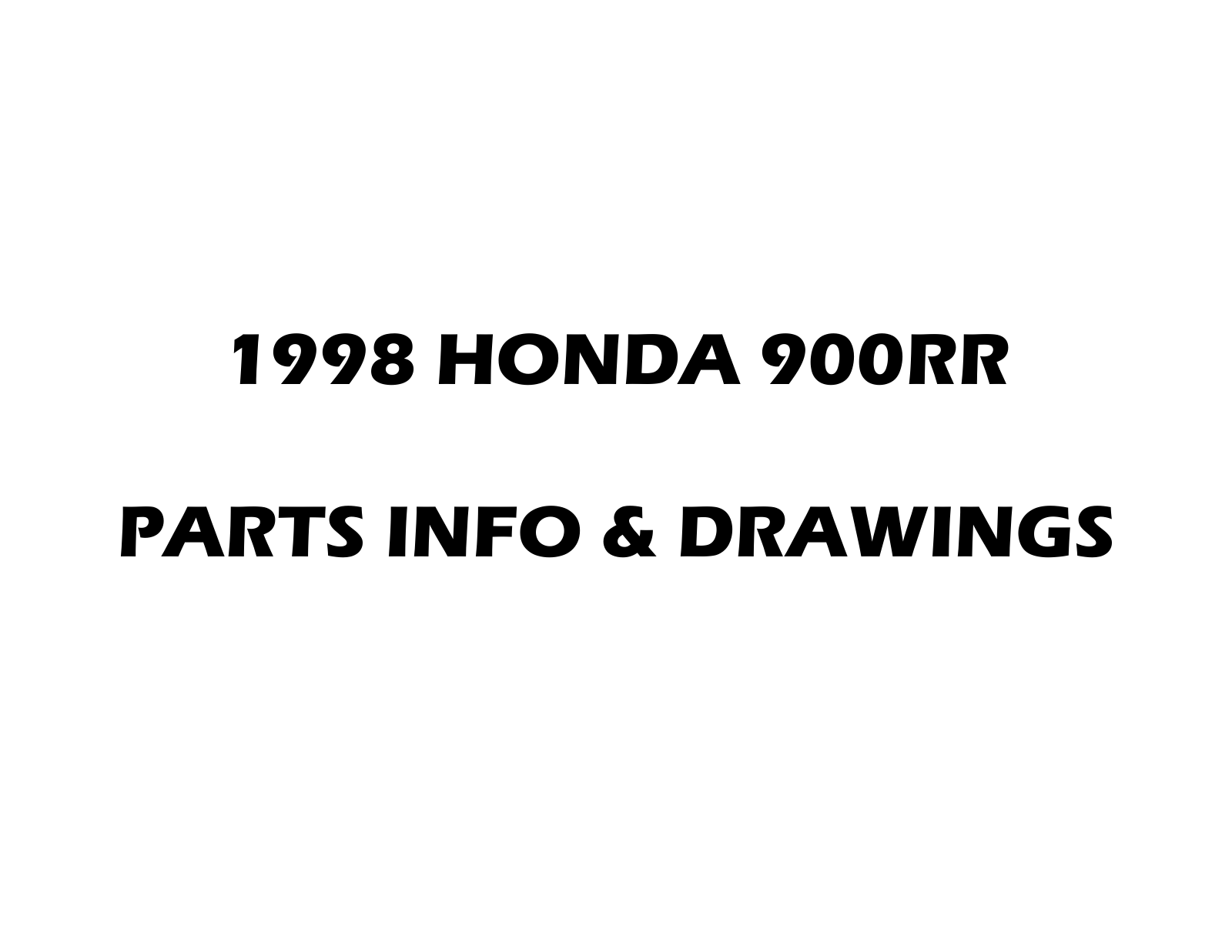 Honda CBR 900 RR 1998 PARTS INFO