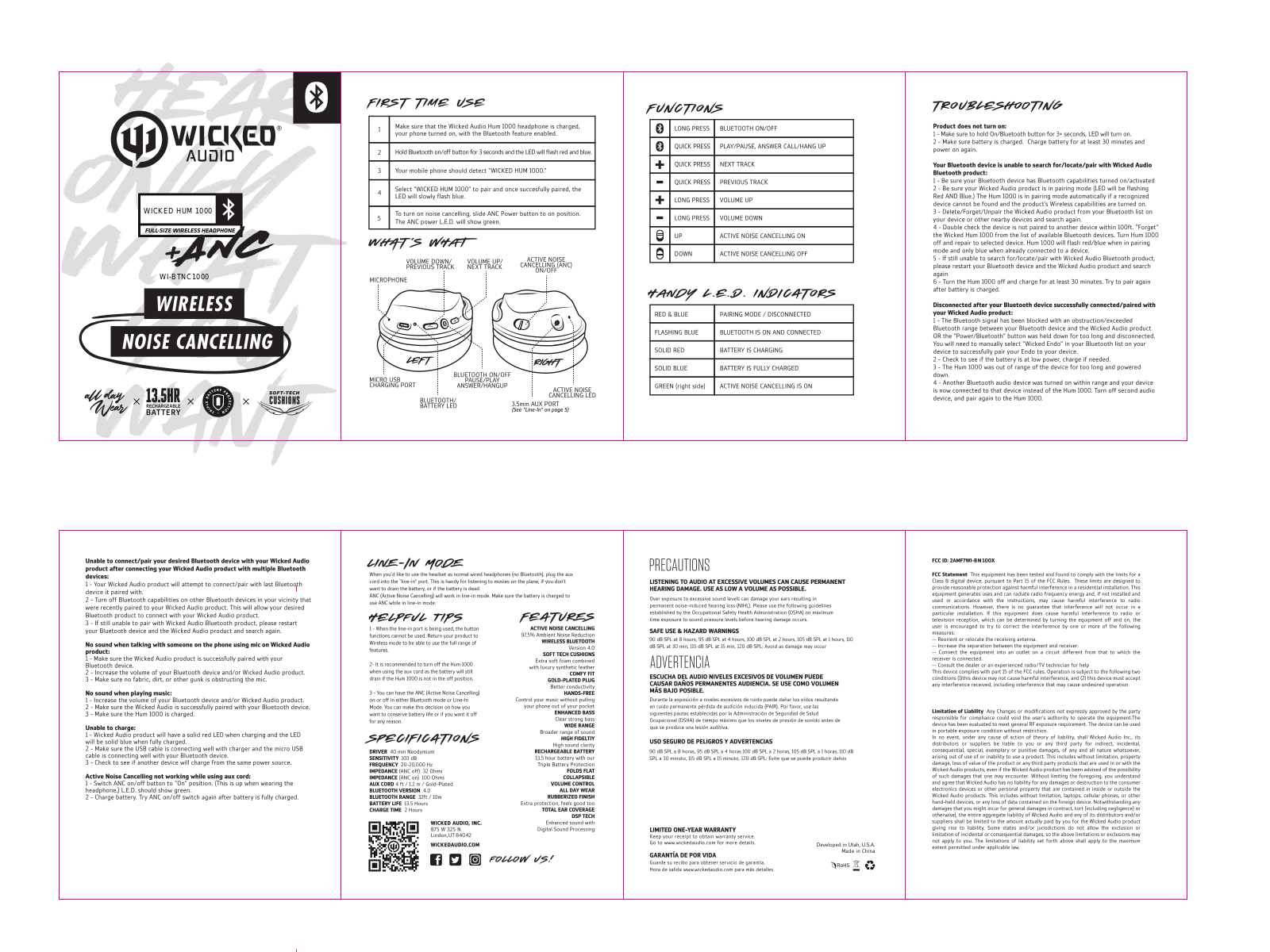 WICKED AUDIO WI BN100X User Manual