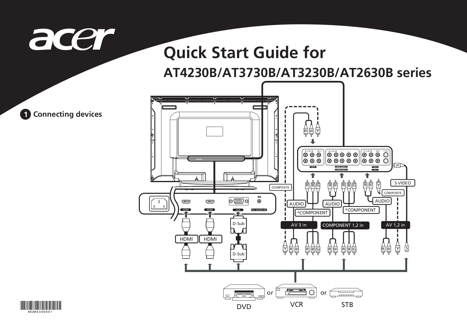 Acer AT3230B, AT3730B, AT2630B, AT4230B User Manual