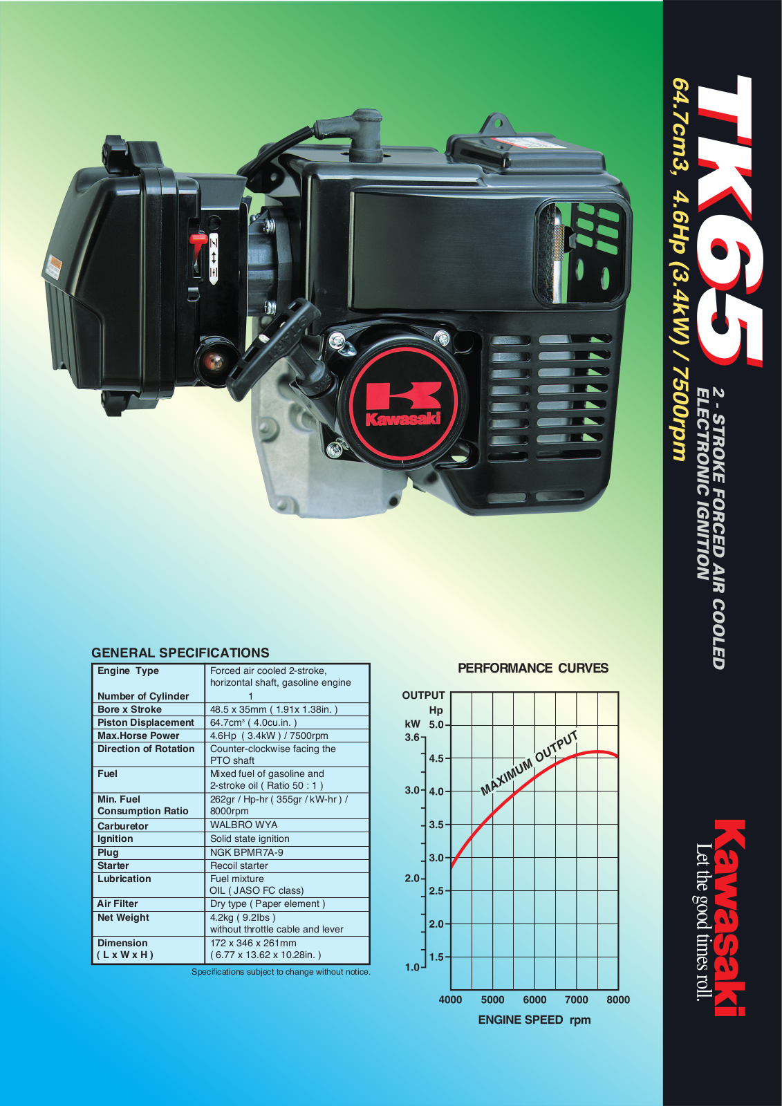 Kawasaki TK65 User Manual