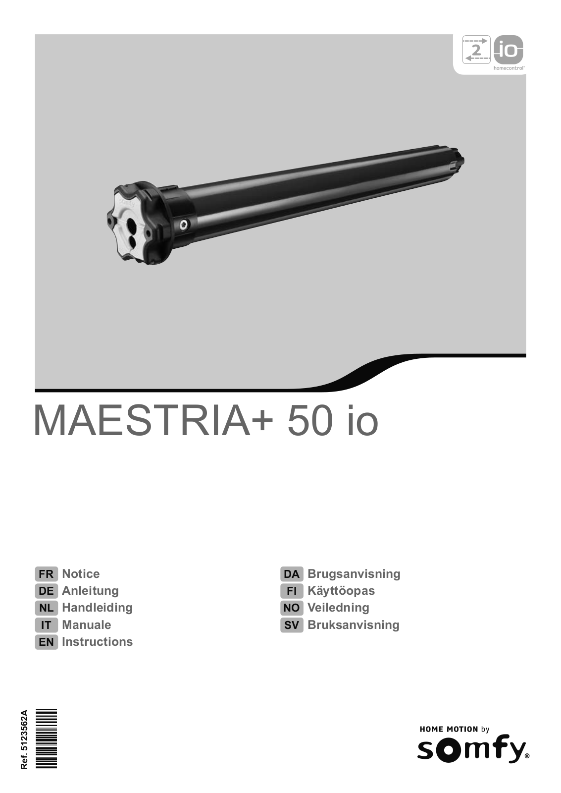 SOMFY MAESTRIA+ 50 io Instructions Manual