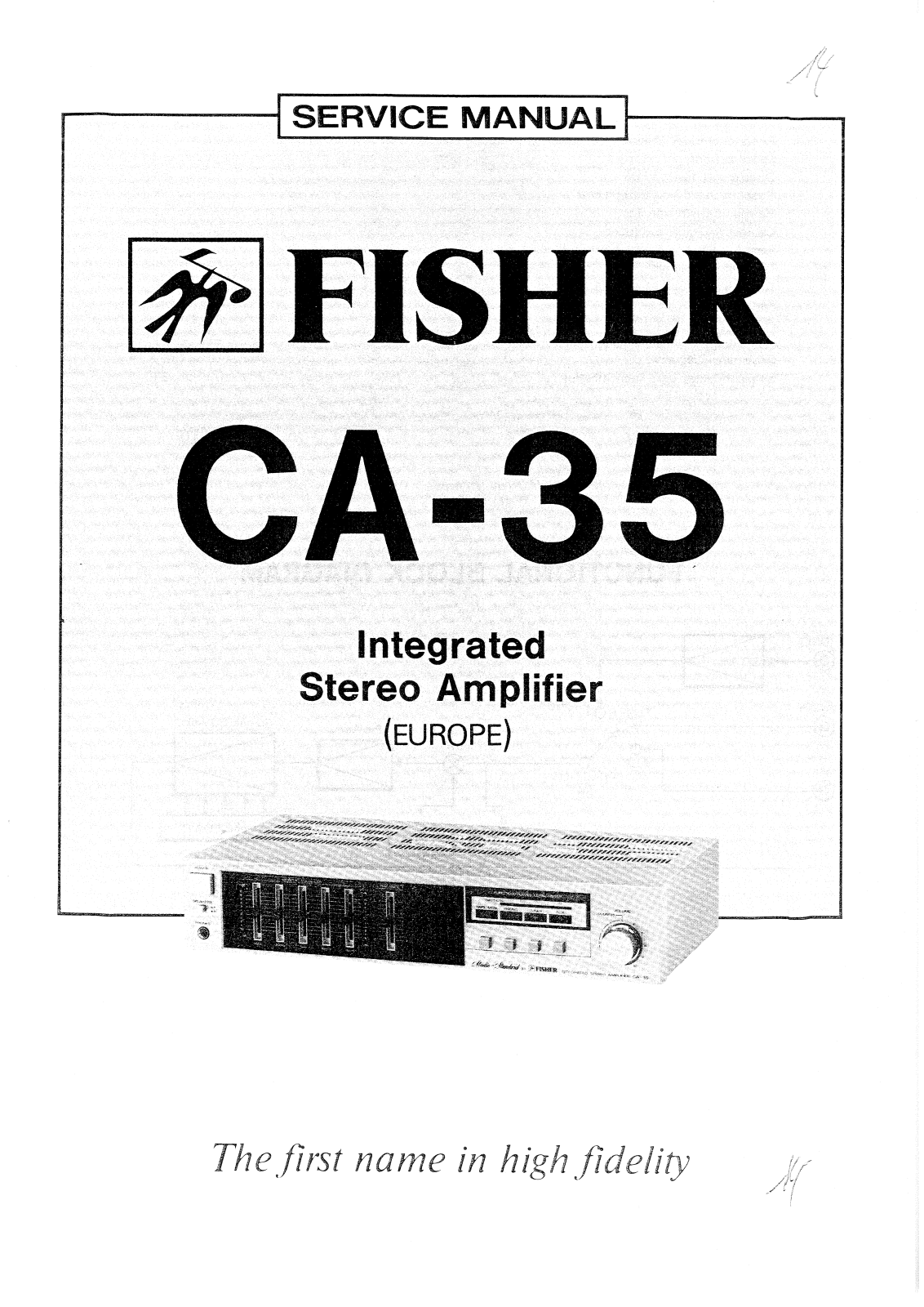 Fisher CA-35 Service Manual