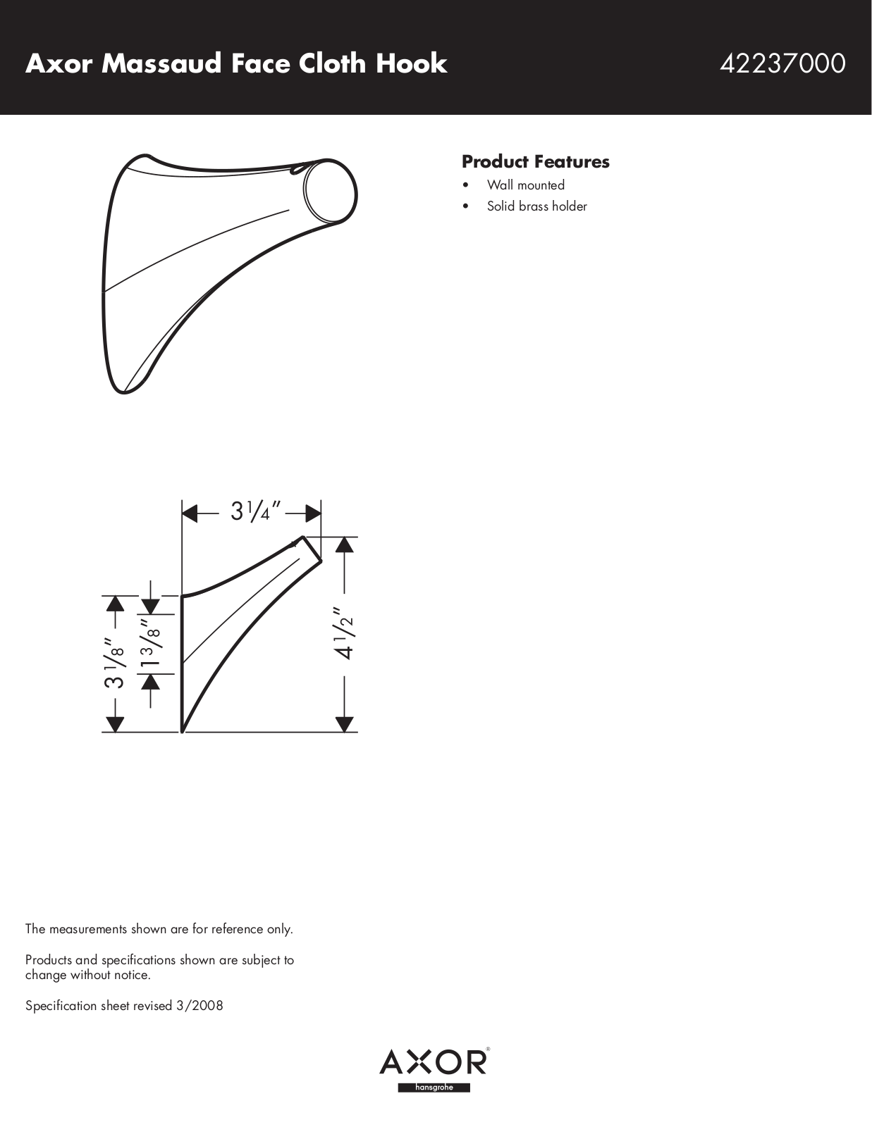 Hans Grohe 42237000 User Manual