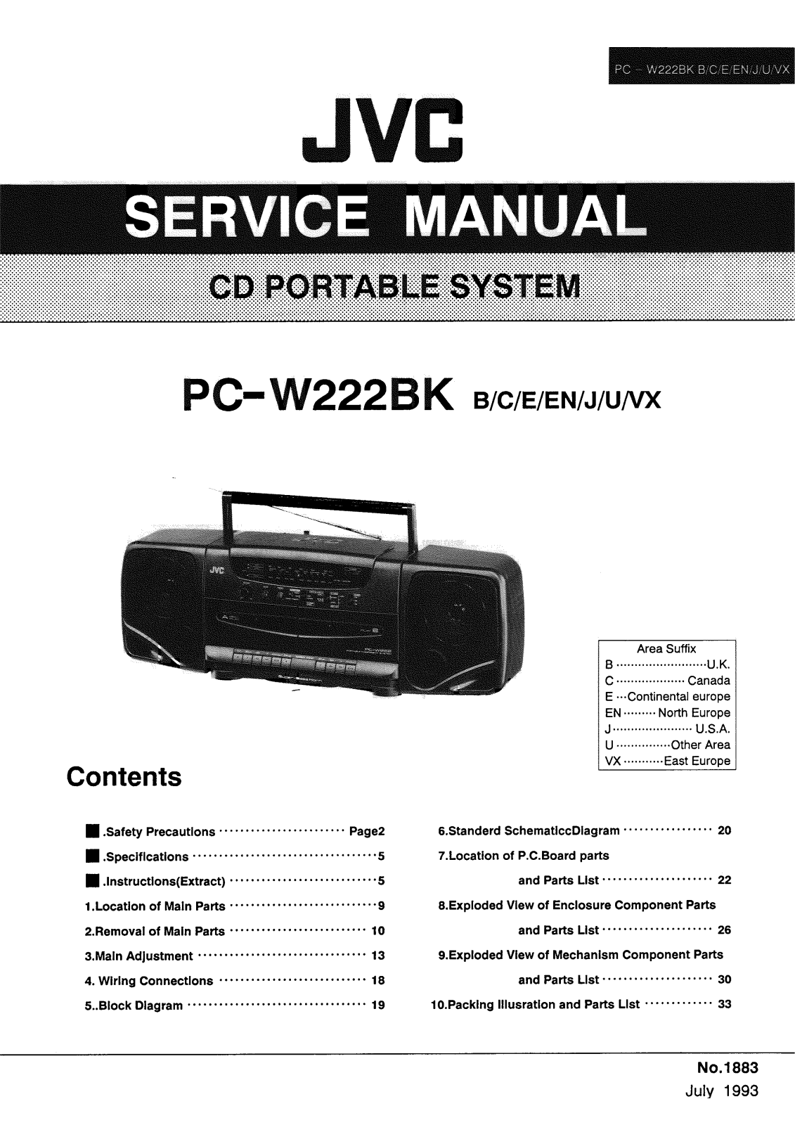 JVC PCW-222-BK Service manual