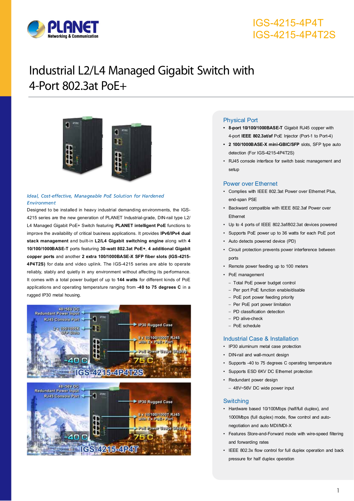 Planet IGS-4215-4P4T2S User Manual