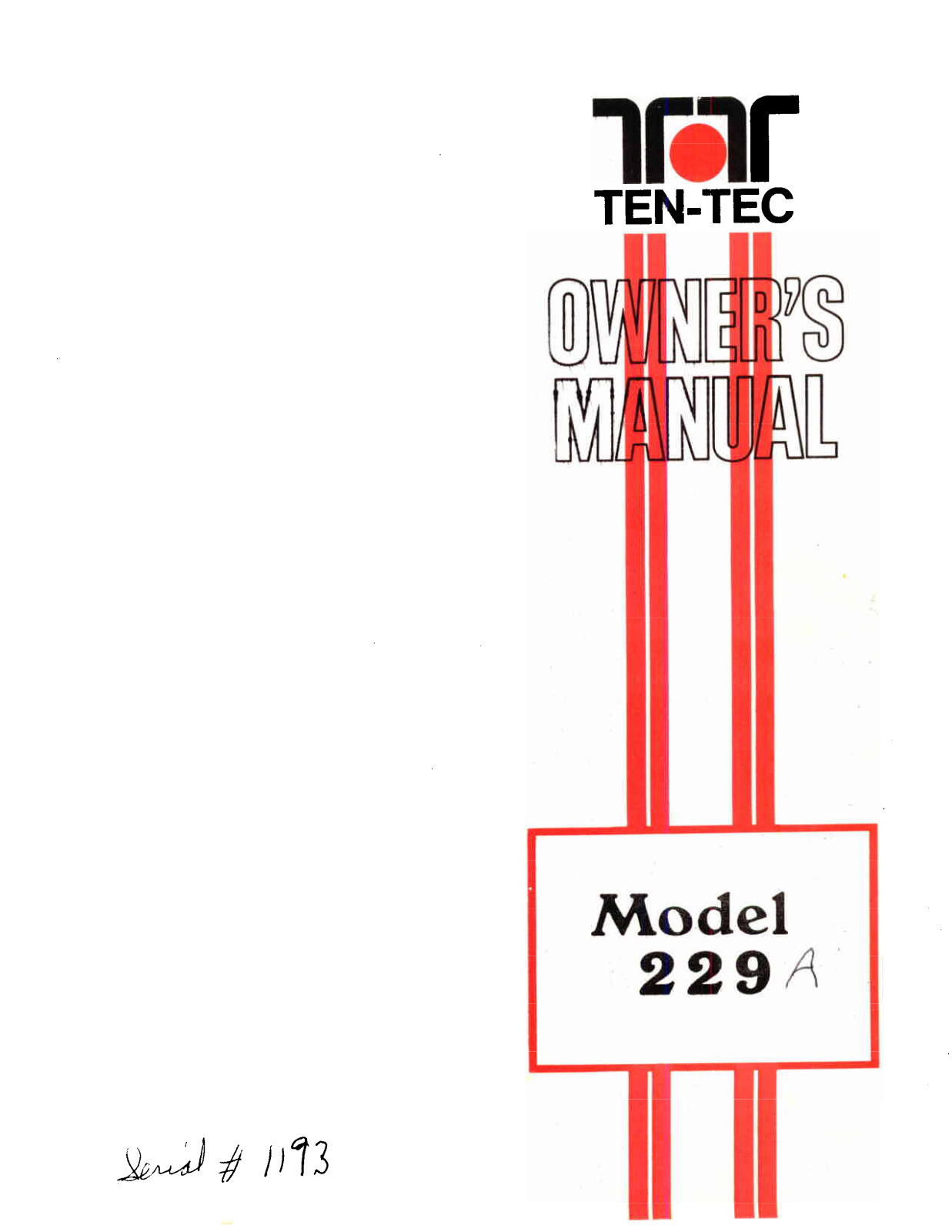 Ten-Tec 229A User guide - ManualMachine.com