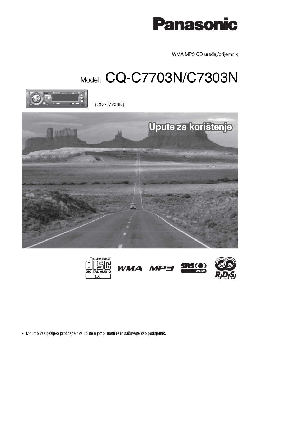 Panasonic CQ-C7303N, CQ-C7703N User Manual