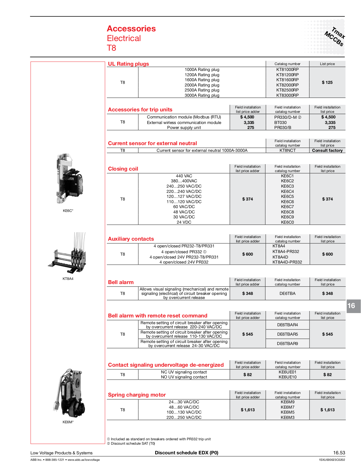 ABB T8 Accessories Catalog