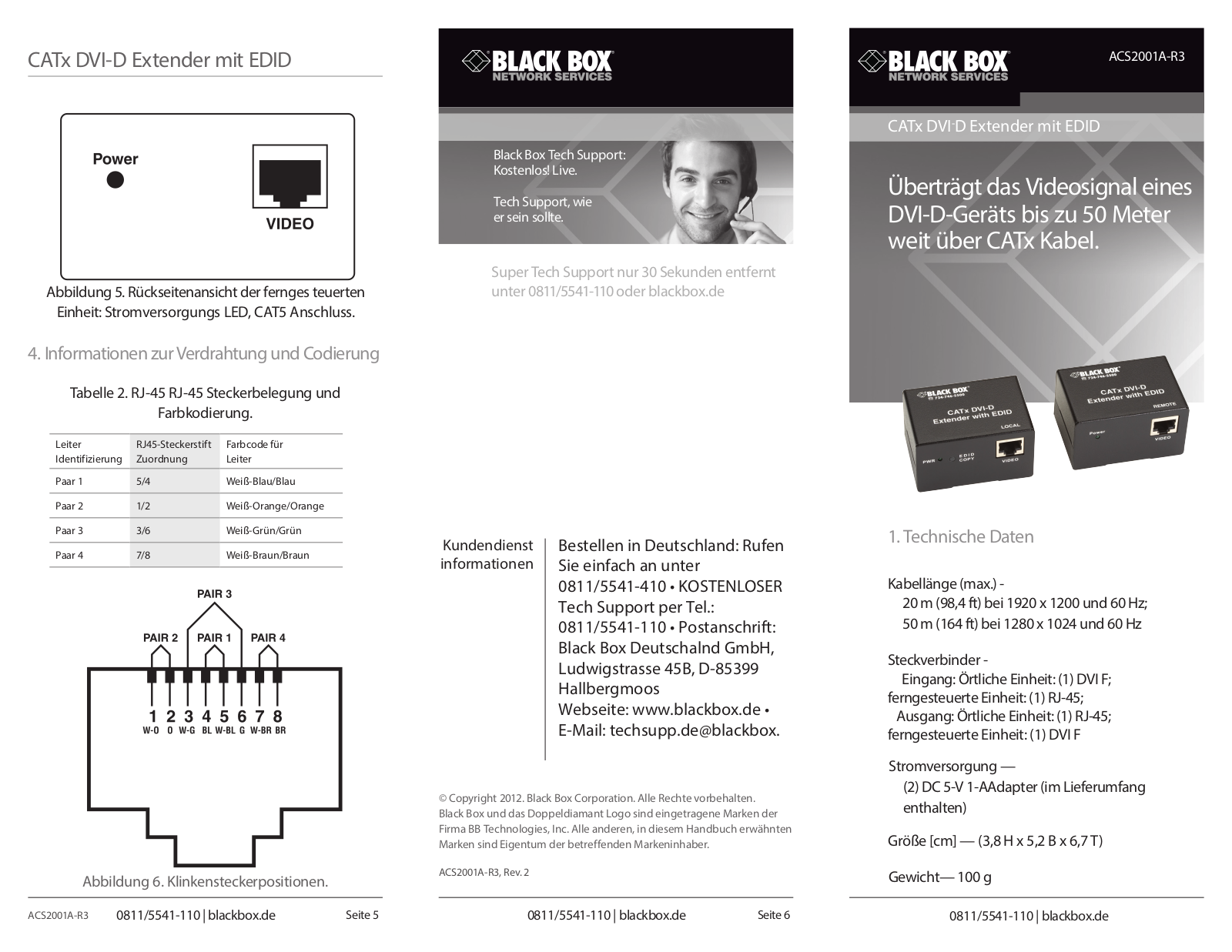 Black Box ACS2001A-R3 User Manual