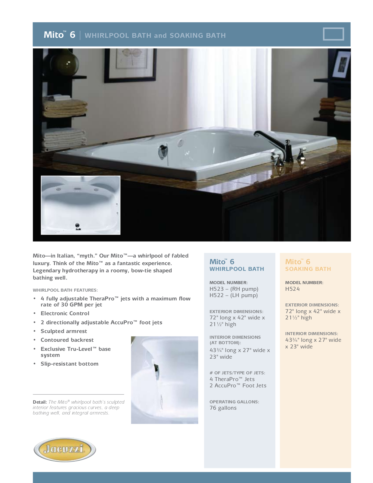 Jacuzzi H524, H523, H522 User Manual